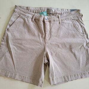 Kut From the Kloth Catherine Short Tan Cotton Stretch Shorts NEW